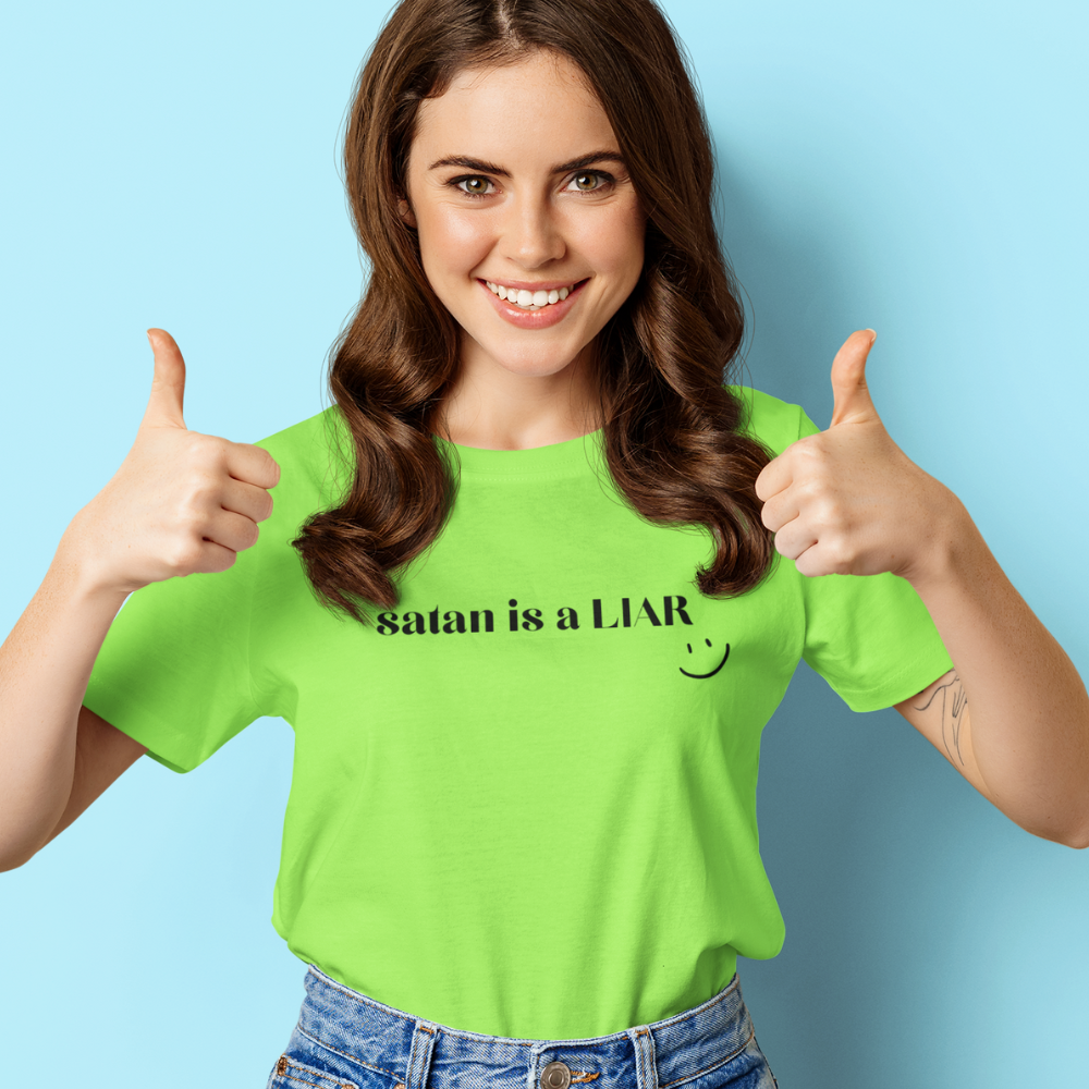 satan is a LIAR T-Shirt Faith Tshirt Unisex Graphic Christian Tee Gift for Him or Her
