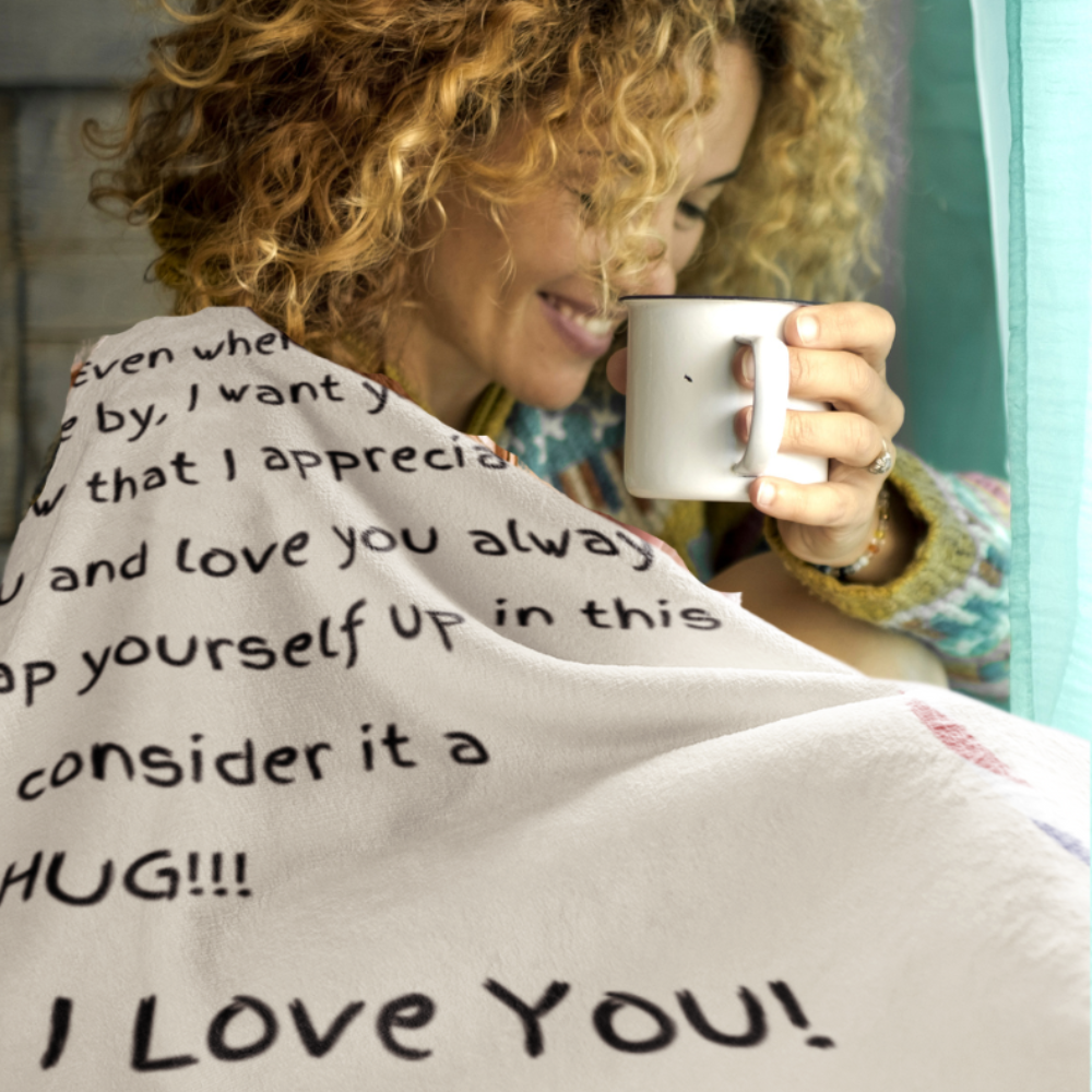 Dear Mom, Postal Blanket Cozy Plush Fleece Blanket - 60x80