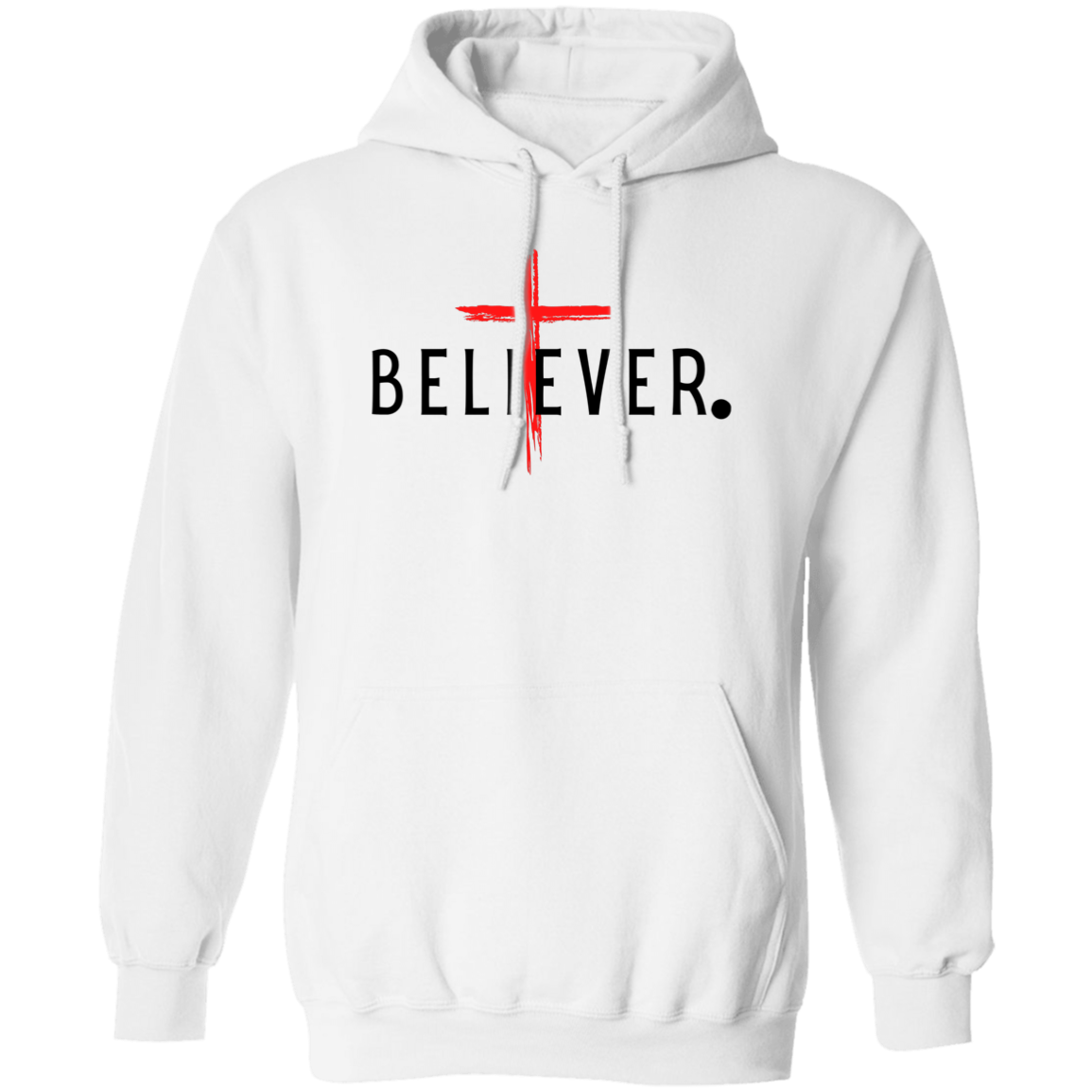 BELIEVER Pullover Hoodie Unisex Faith Casual Wear Gift For Her Gift Believe Gift For Him