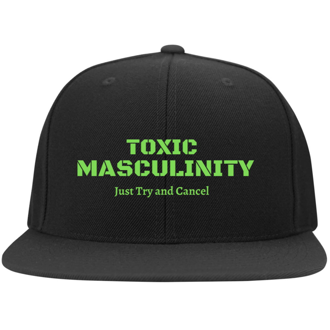 Toxic Masculinity Black Flex Cap Gift For Him Flat Bill Hat Graphic Casual Wear