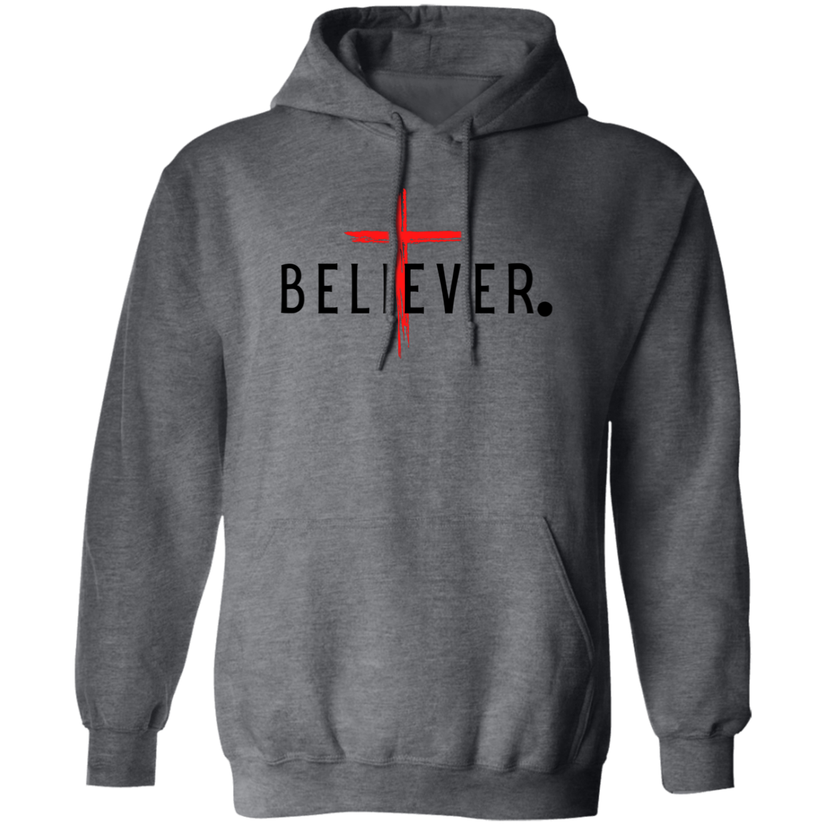 BELIEVER Pullover Hoodie Unisex Faith Casual Wear Gift For Her Gift Believe Gift For Him