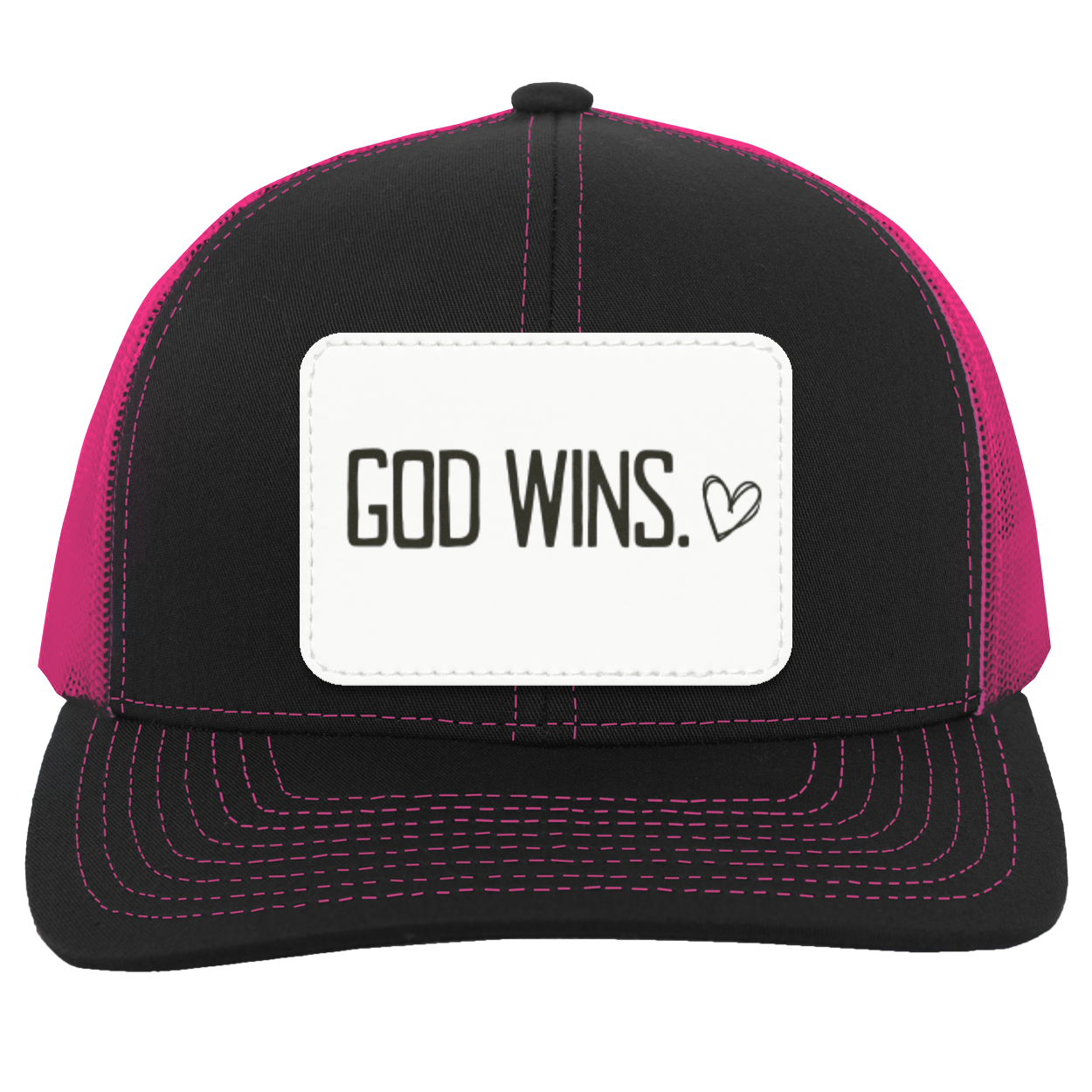 GOD WINS. Trucker Snap Back - Patch – Just Bow Gifts