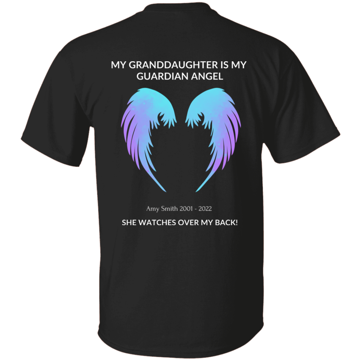 MY GRANDDAUGHTER IS MY GUARDIAN ANGEL CUSTOME NAME & DATE  T-Shirt
