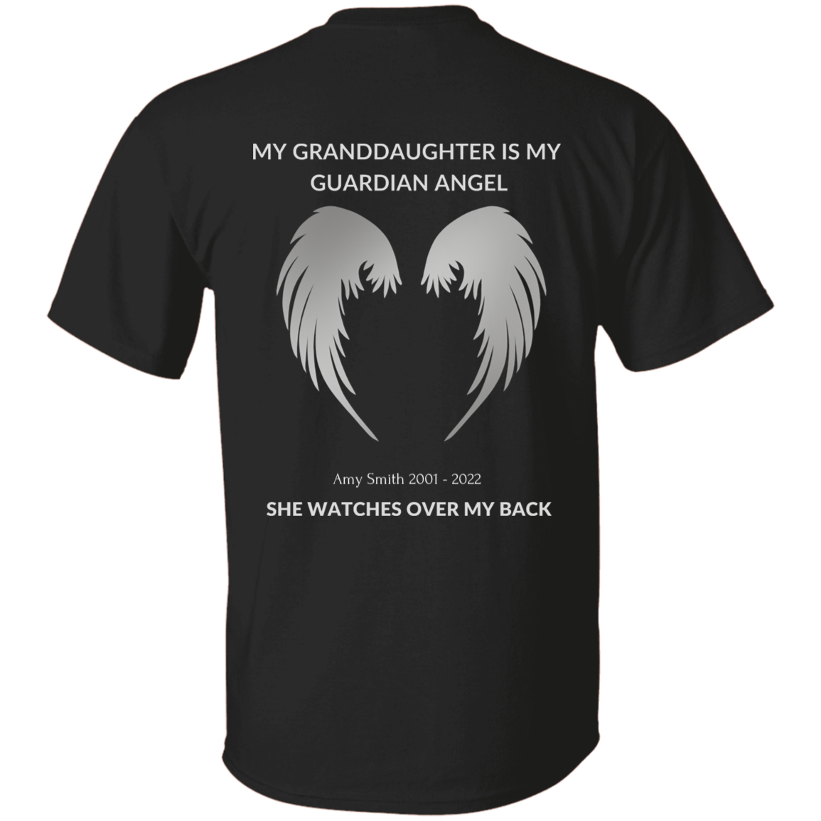 MY GRANDDAUGHTER IS MY GUARDIAN ANGEL CUSTOMIZE NAME & DATE  T-Shirt