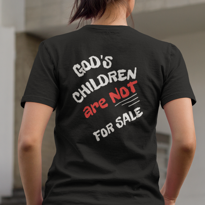 GOD'S CHILDREN are NOT FOR SALE  Unisex Graphic T-shirt Black Tee For Him For Her