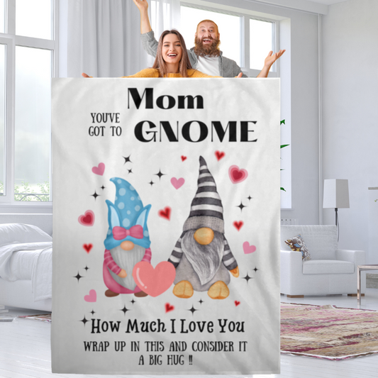 MOM GNOME  Cozy Plush Fleece Blanket - 50x60