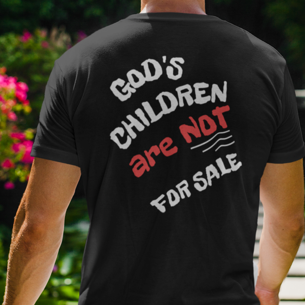 GOD'S CHILDREN are NOT FOR SALE  Unisex Graphic T-shirt Black Tee For Him For Her