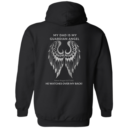 MY DAD IS MY GUARDIAN ANGEL CUSTOMIZE NAME & DATE  Pullover Hoodie, Remembrance Gift, Loss of a Loved one, Memorial Gift, Angel Wings