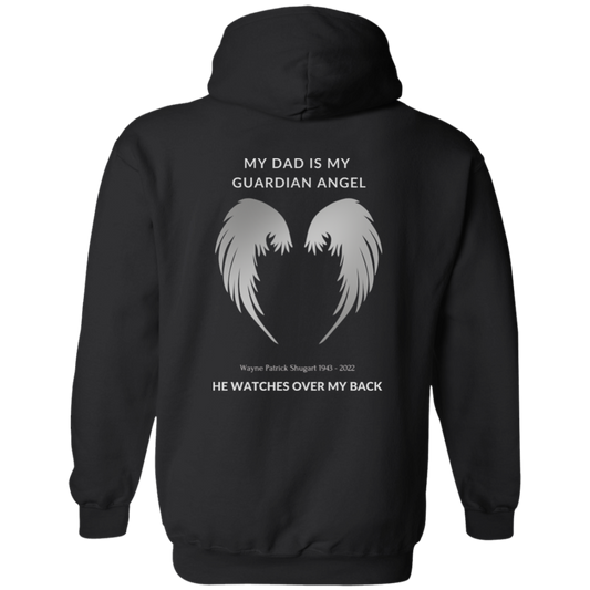 MY DAD IS MY GUARDIAN ANGEL Customize Name & Date Pullover Hoodie, Remembrance Gift, Loss of a Loved one, Memorial Gift, Angel Wings