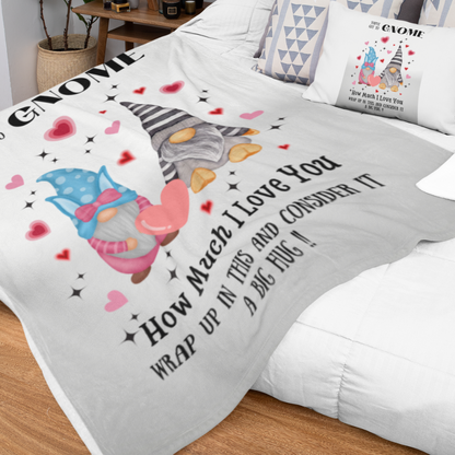 GNOME How Much I Love You Cozy Plush Fleece Blanket - 50x60