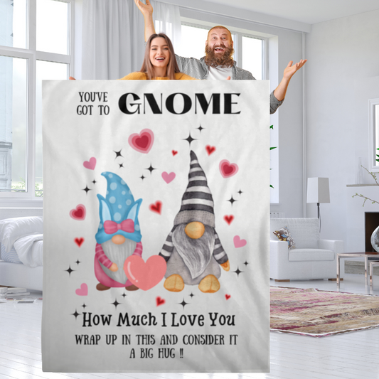 GNOME How Much I Love You Cozy Plush Fleece Blanket - 50x60